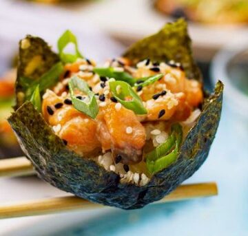 Baked Salmon Sushi