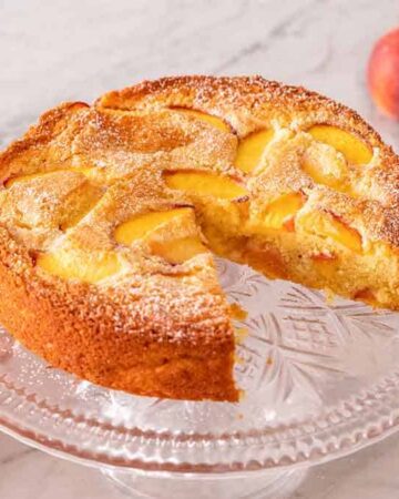 Lemon Cake with Peach