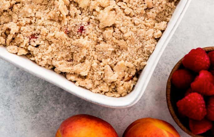 Peach Raspberry Crisp